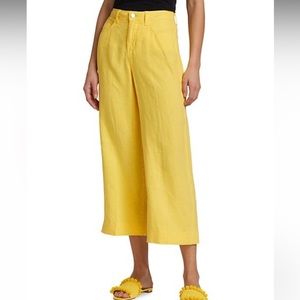 NEW WITH TAGS never worn yellow wide leg linen pants